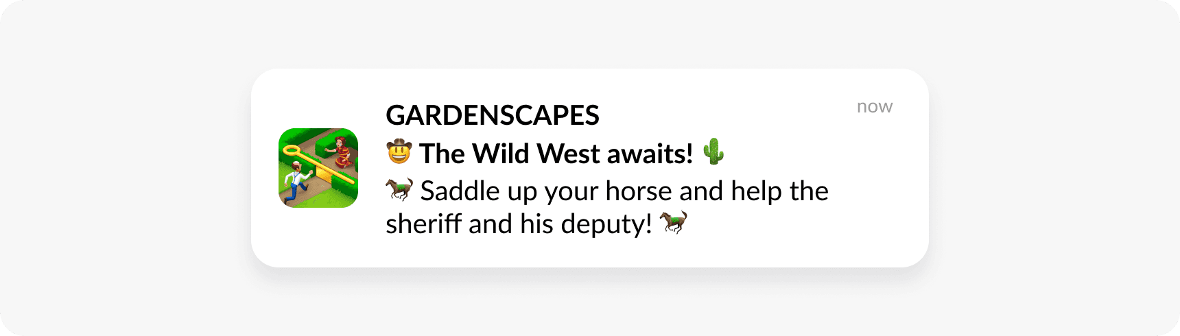 Gardenscapes - Push notification to drive in-app purchases